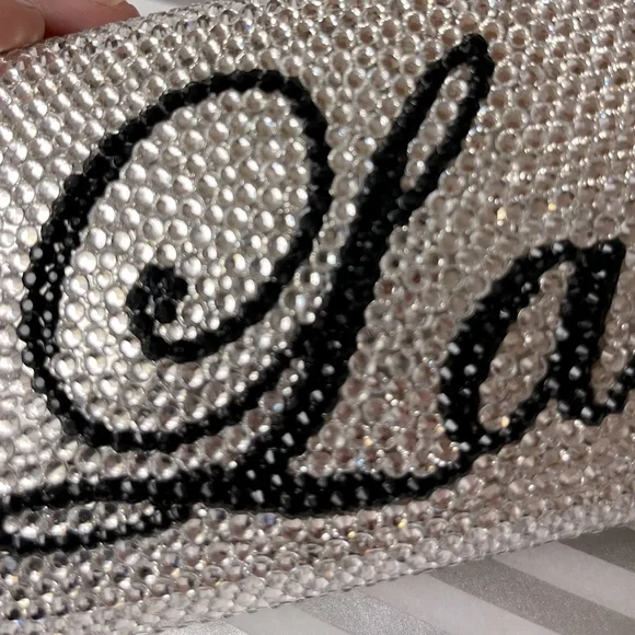 NWOT Crystal Bling Lauren Personalized Clutch / Purse - Picture 3 of 10